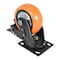 Vestil Polyurethane Swivel With Total Brake Caster 5 In. Diameter x 2 In. Width 639 lb Orange/Silver CST-E6-5X2PUP-SWTB - alternate 3